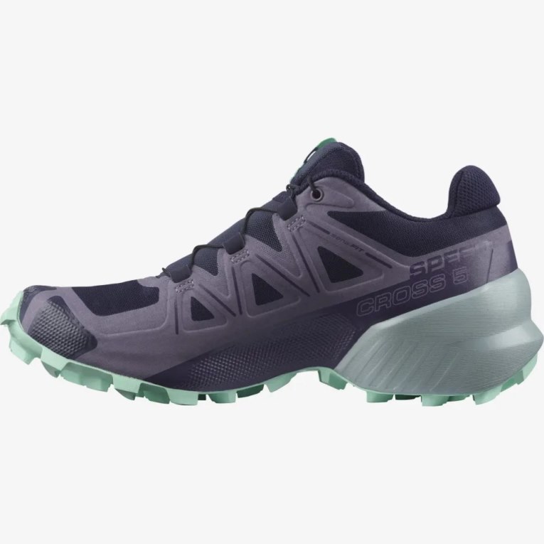 Navy / Purple Salomon Speedcross 5 Women's Trail Running Shoes | IE FO7923